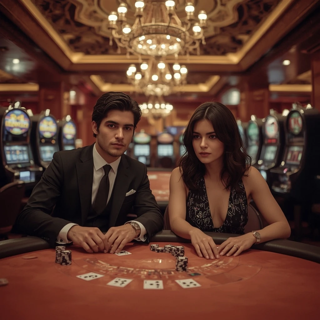 Deux joueurs de poker dans un MonacoJack Casino